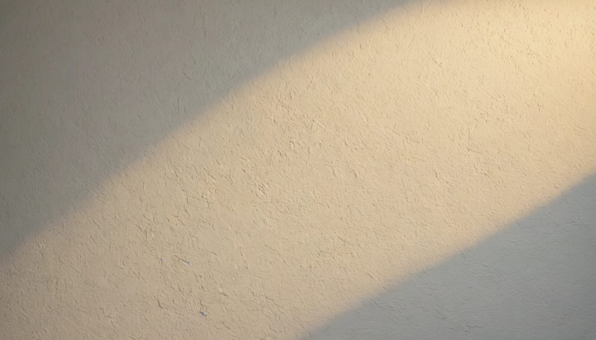 Eye-level view of a freshly painted wall with a flawless finish