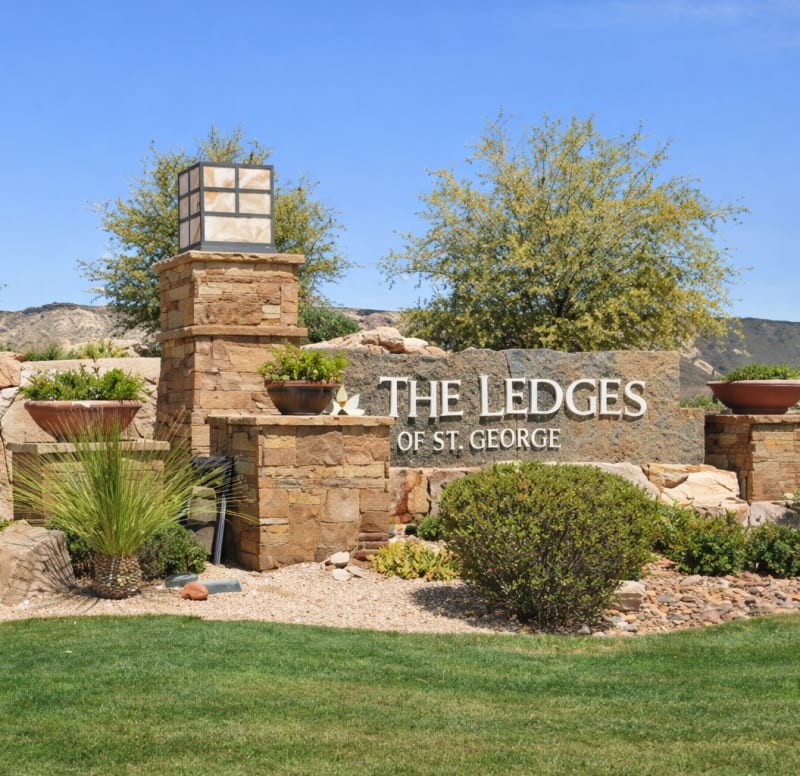 The Ledges at Snow Canyon entrance sign, St. George Utah
