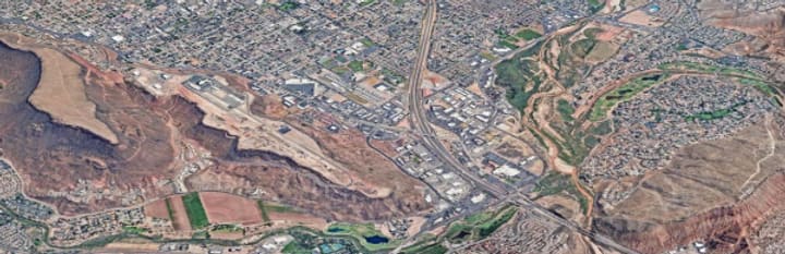 3D Aerial Map of St George UT