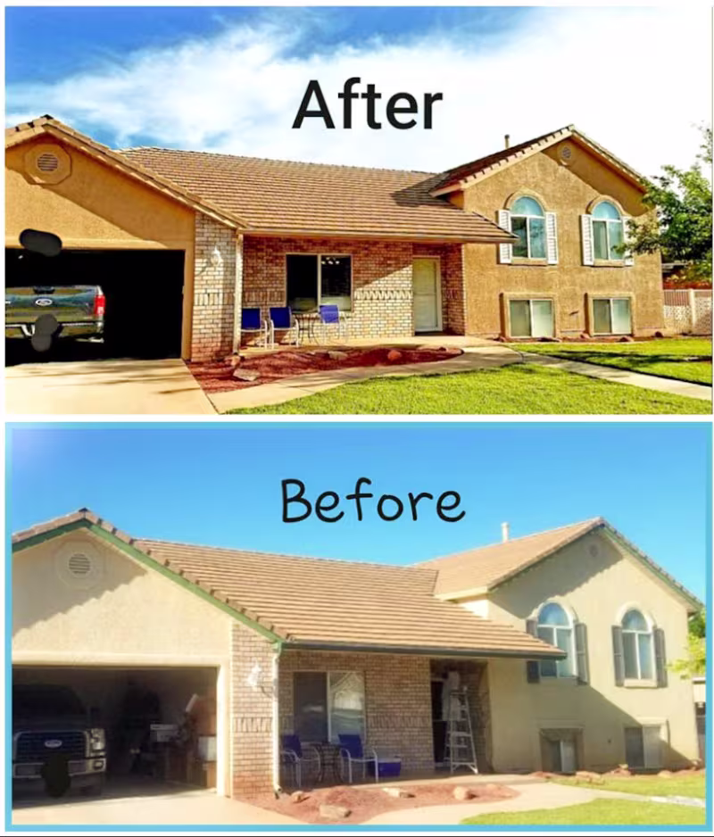 Exterior Before After - St George UT | 3 Ropes Painting