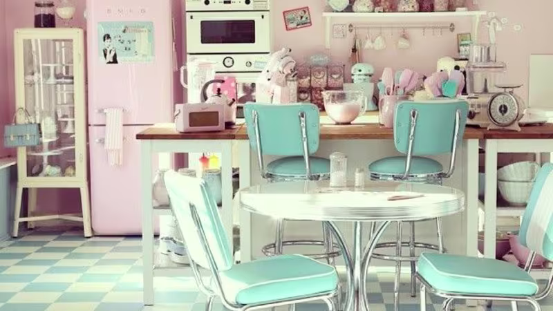 Pastel Retro Kitchen - St George UT | 3 Ropes Painting