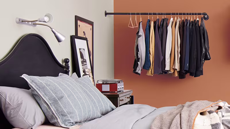 Painted Orange and Grey Wall - St George UT | 3 Ropes Painting
