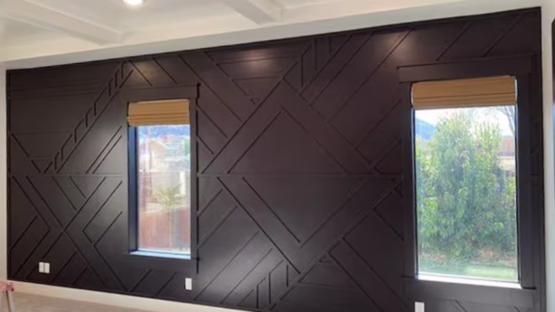 Dark board & batten accent wall - St George UT | 3 Ropes Painting