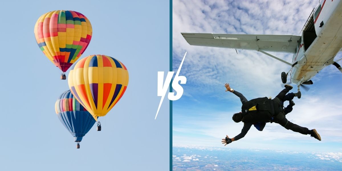Hot Air Balloon Ride vs. Skydiving in Dubai