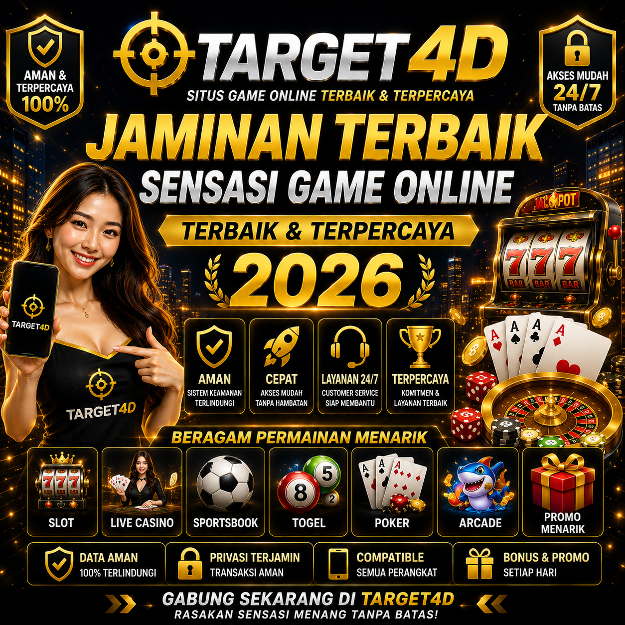 TARGET4D: Jaminan Terbaik Sensasi Game Online Terbaik & Terpercaya 2026