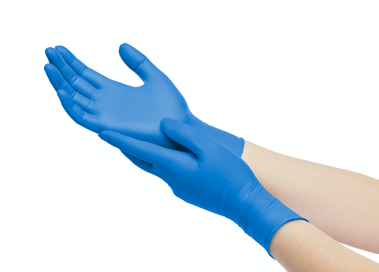 SaiGon Glove 4 Mil Blue Nitrile Disposable Exam Gloves