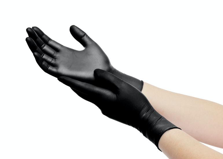 SaiGon Glove 3.5 Mil Black Nitrile Disposable Exam Gloves