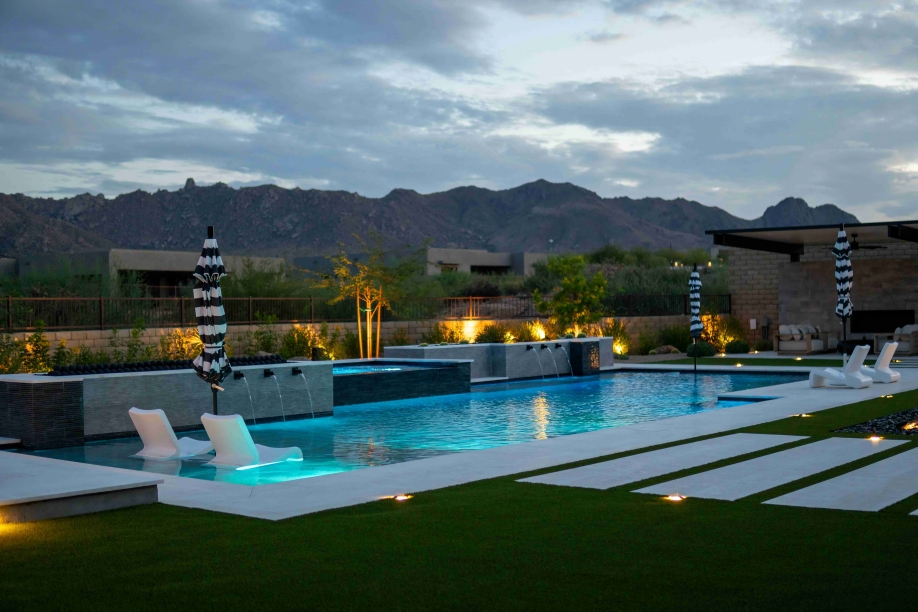 Custom swimming pool project in Queen Creek, Arizona