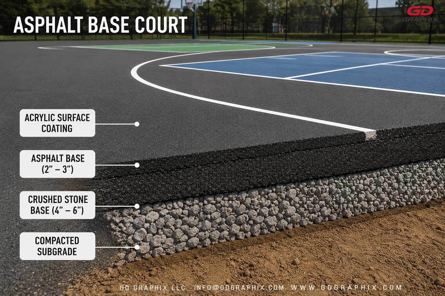 Backyard court base preparation for Arizona sport court installation