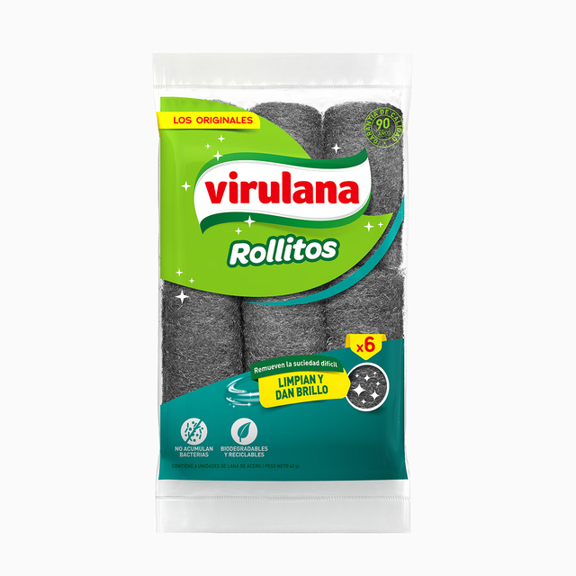 Virulana rollitos de acero