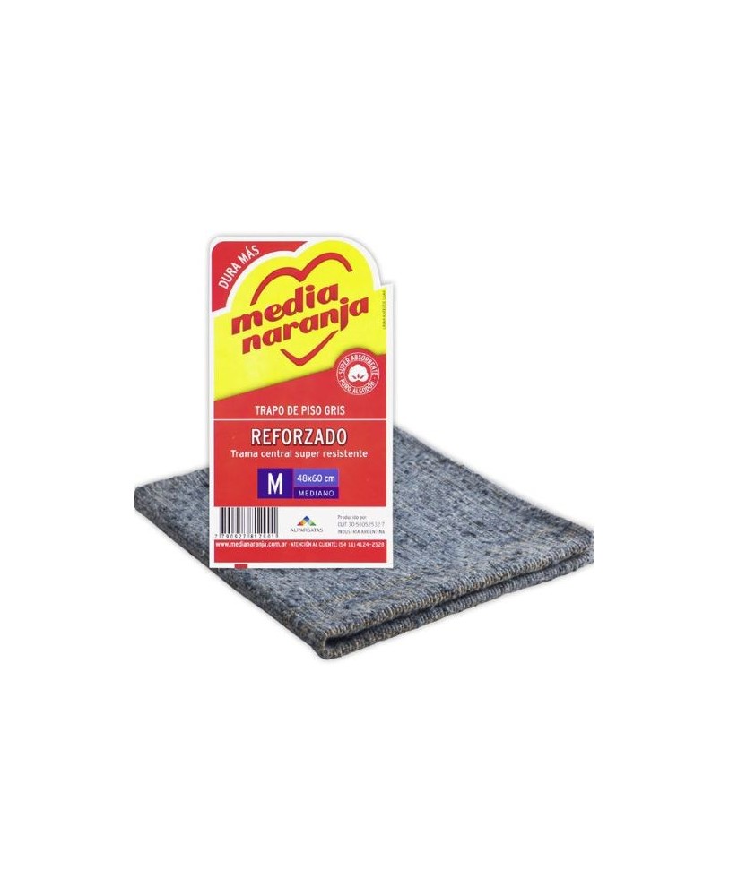 Trapo de piso gris MEDIA NARANJA