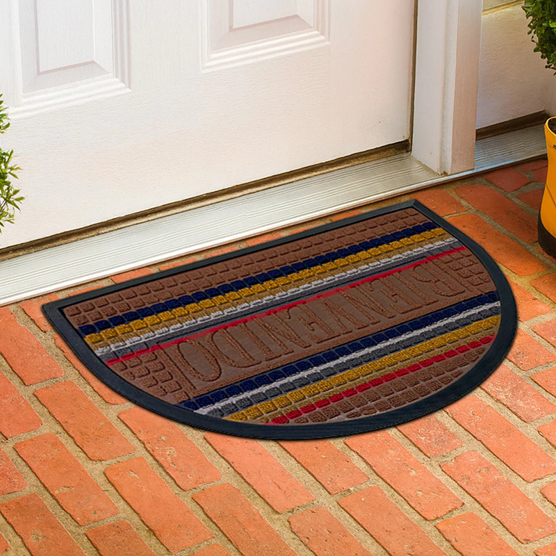 Felpudo bienvenido media luna