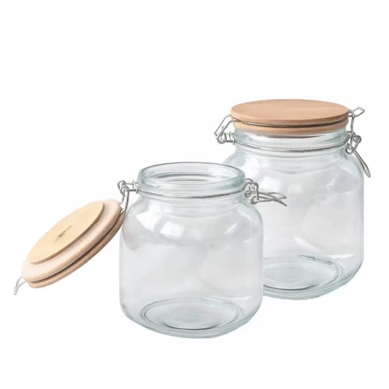 Frasco de Vidrio tapa clip