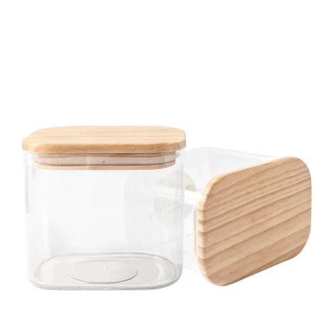 Frascos de Vidrio cuadrado chico