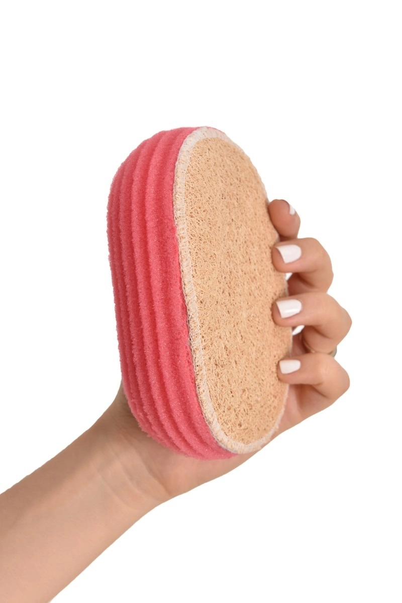 Esponja de baño con vegetal exfoliante