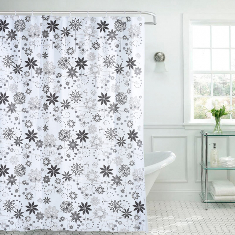 Cortina de baño plastica doble con ganchos