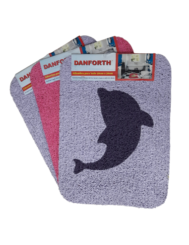 Alfombra baño con rulitos pvc