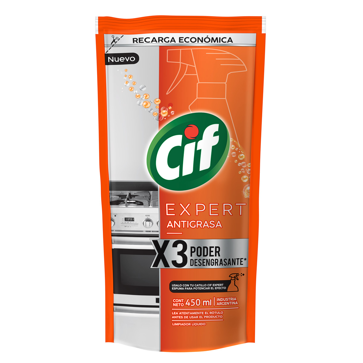 Antigrasa / desengrasante cif x450ml