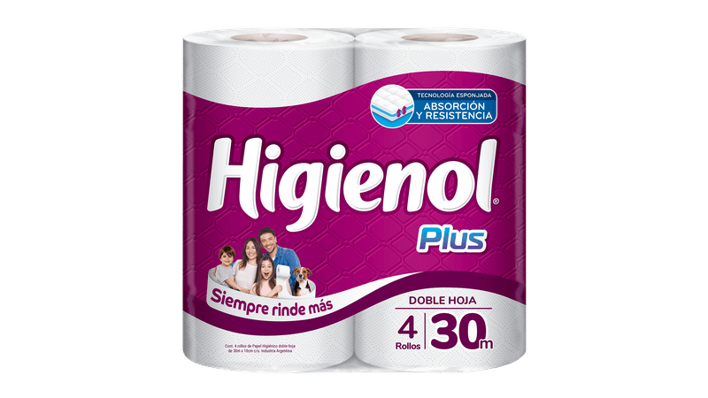 Papel HIGIENOL Doble Hoja x30mts