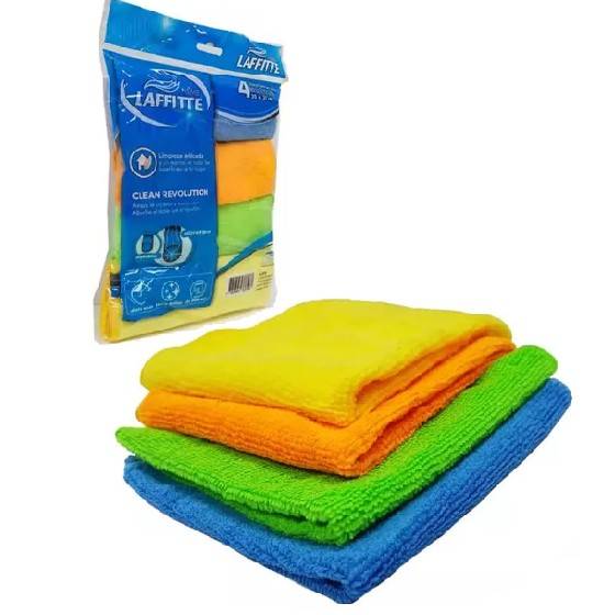 Pack x4 paños microfibra Laffitte