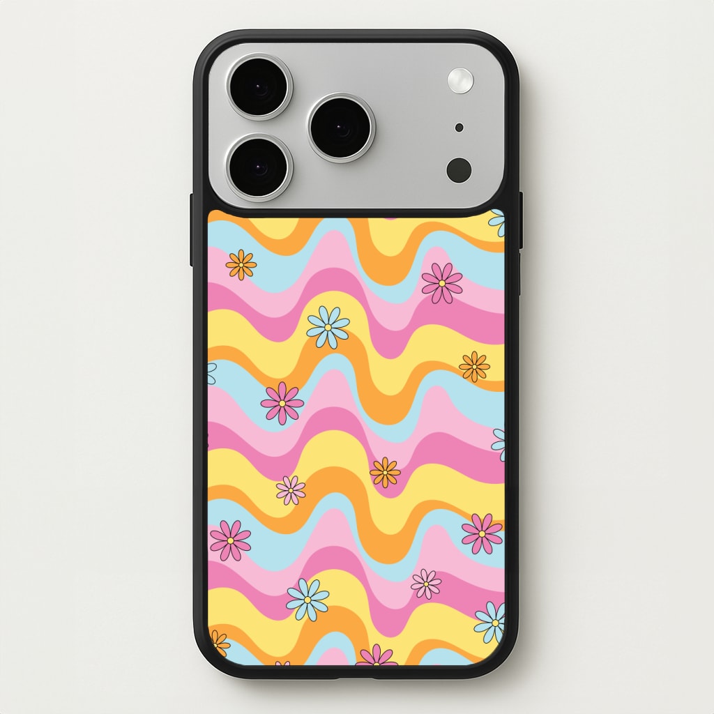 Summer Waves Retro Pattern Phone Case
