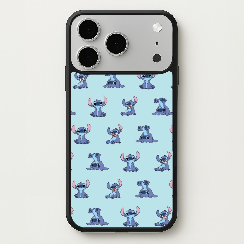 Cute Blue Alien Pose Pattern Phone Case