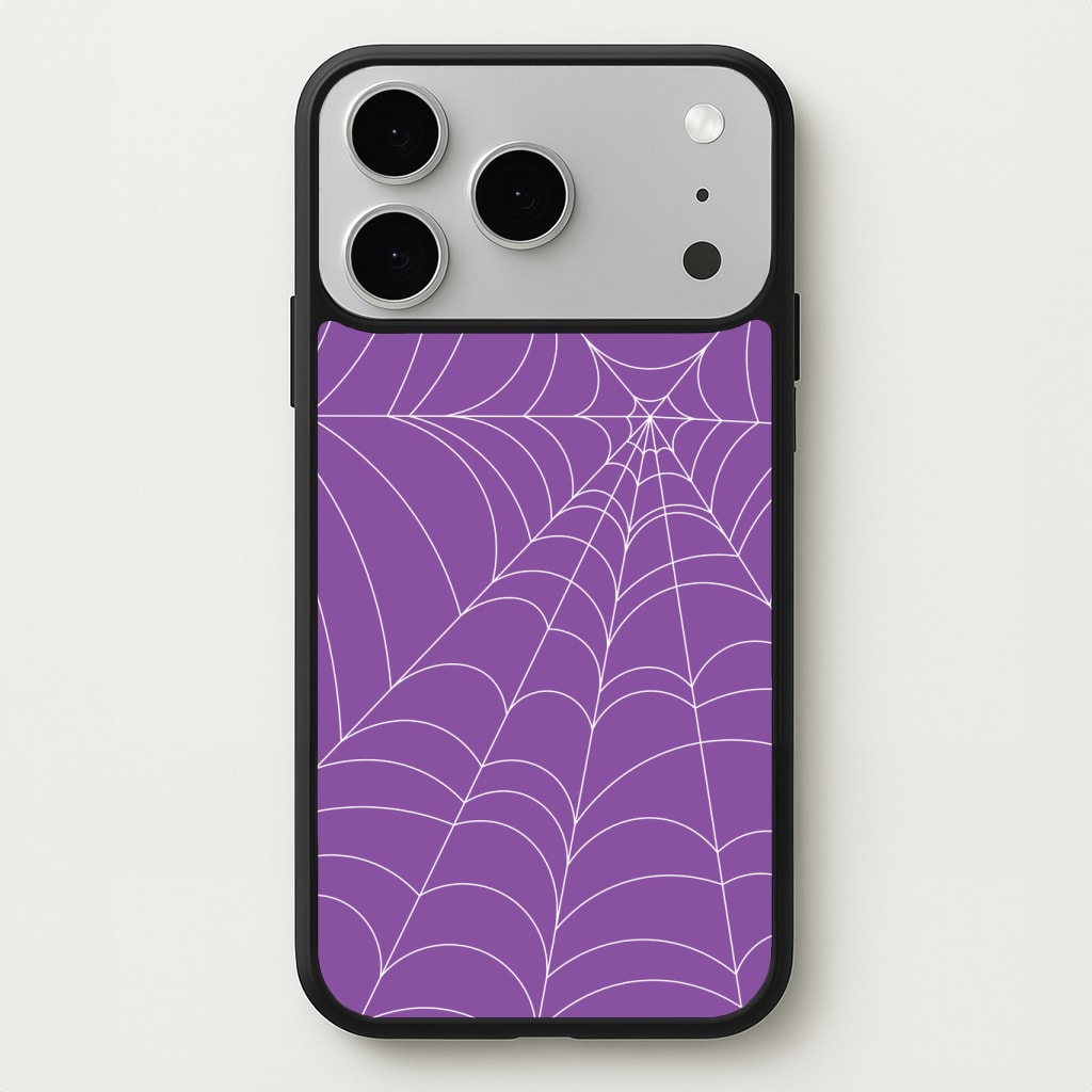 Purple Cobweb Pattern Phone Case