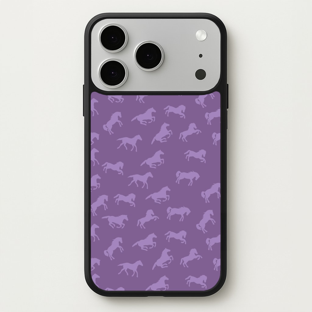 Purple Horse Pattern - Horses Phone Case