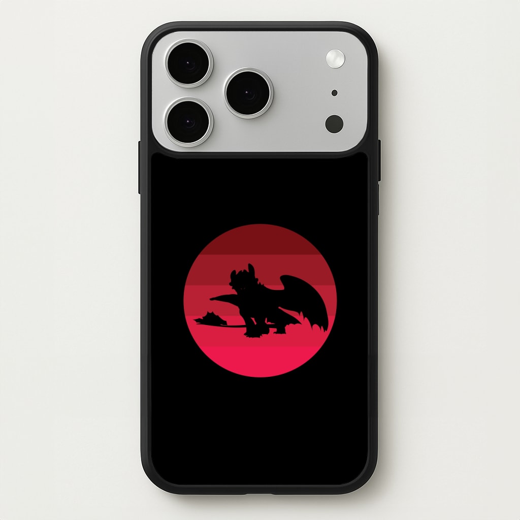 Red Sunset Dragon Phone Case