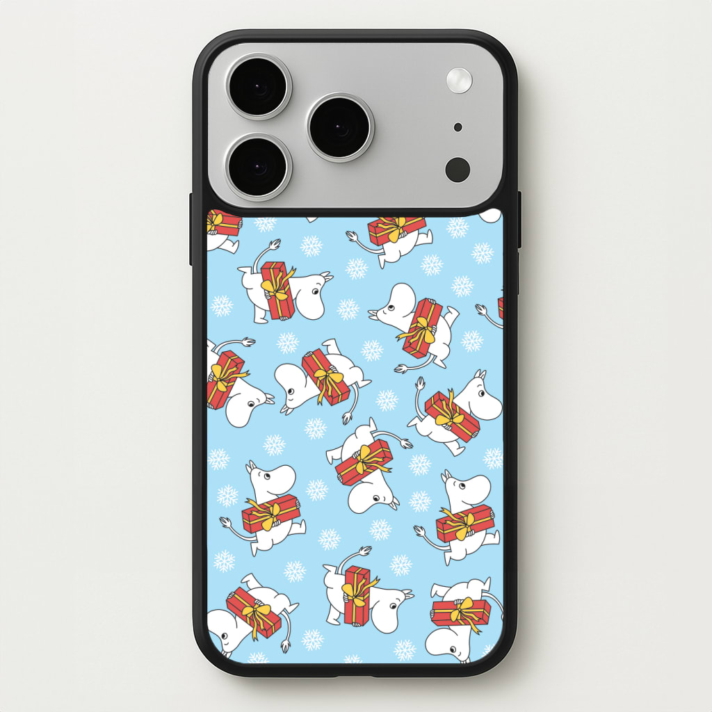 Present And Snowflakes Moom Pattern Phone Case