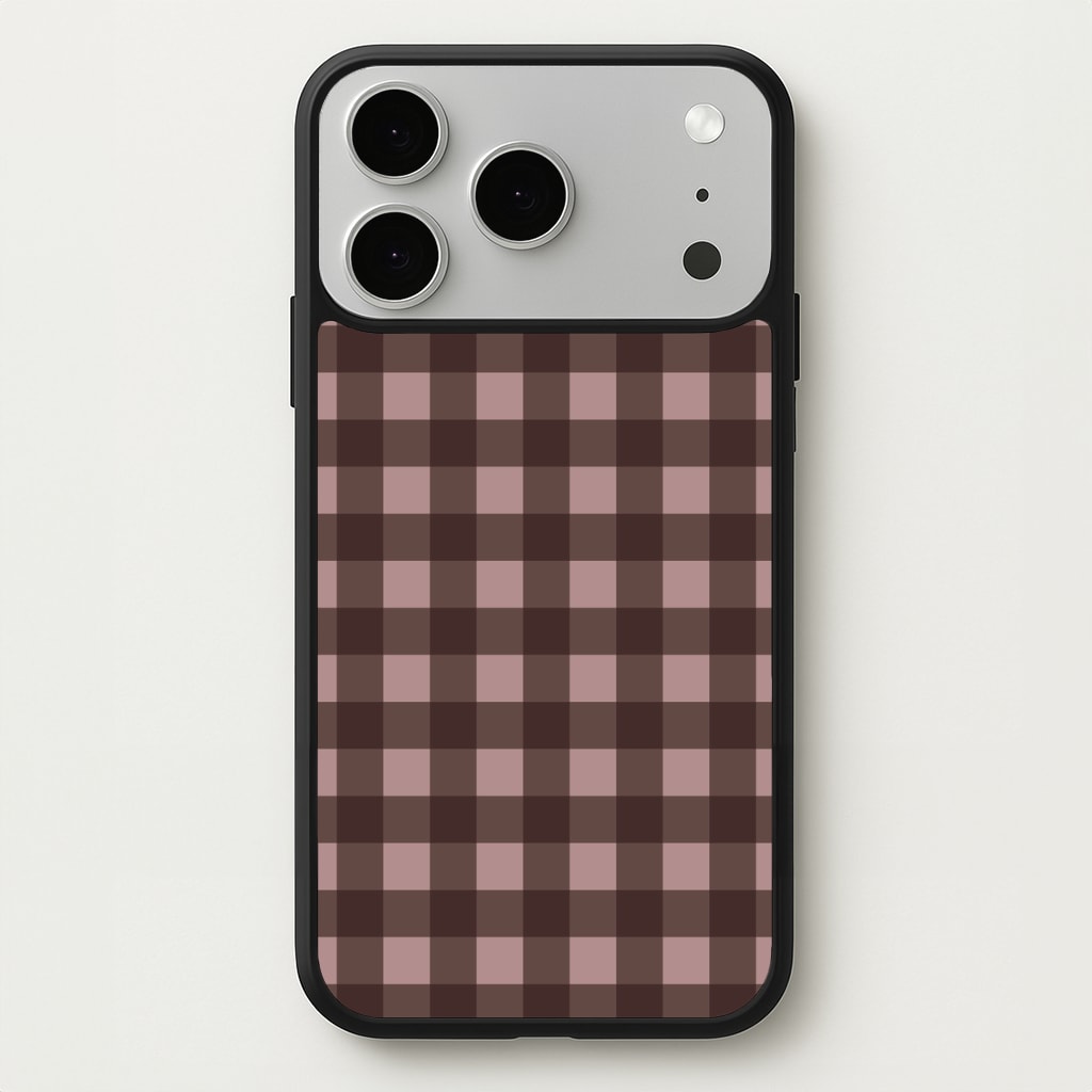 Chocolate Gingham Phone Case