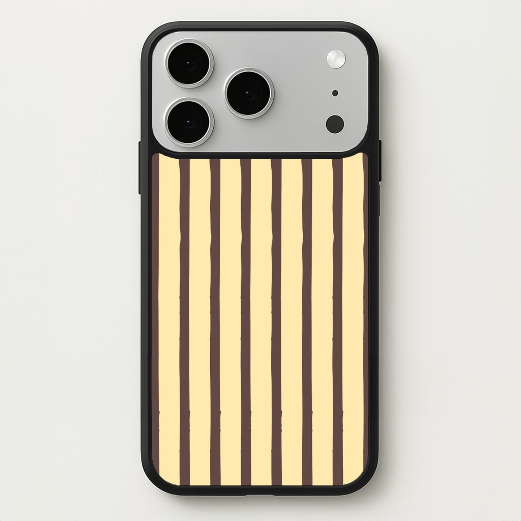 Vanilla & Chocolate Stripes Phone Case