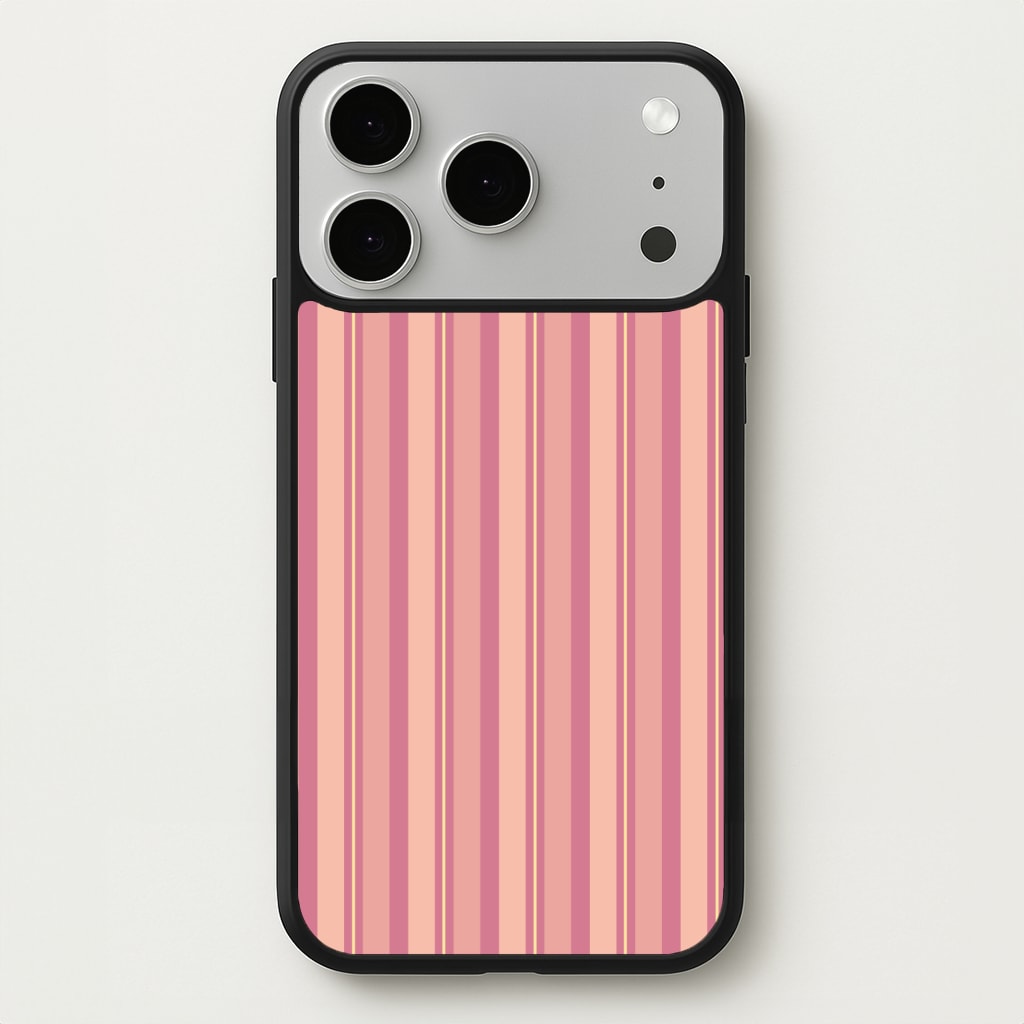 Pink And Yellow Stripes Phone Case