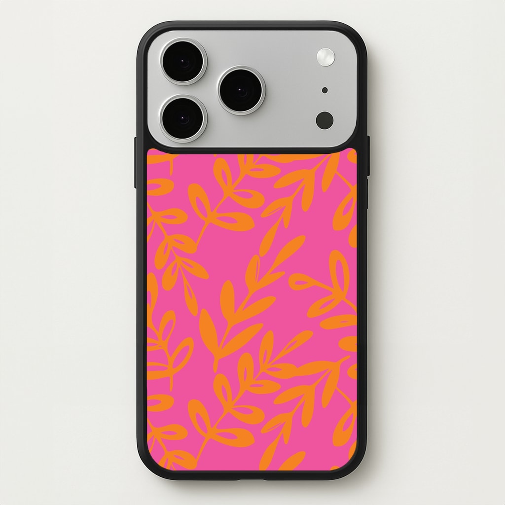 Pink & Orange Leaves - Foliage Phone Case