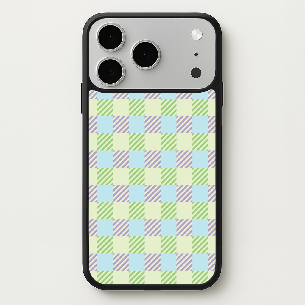 Green And Purple Checkered Phone Case
