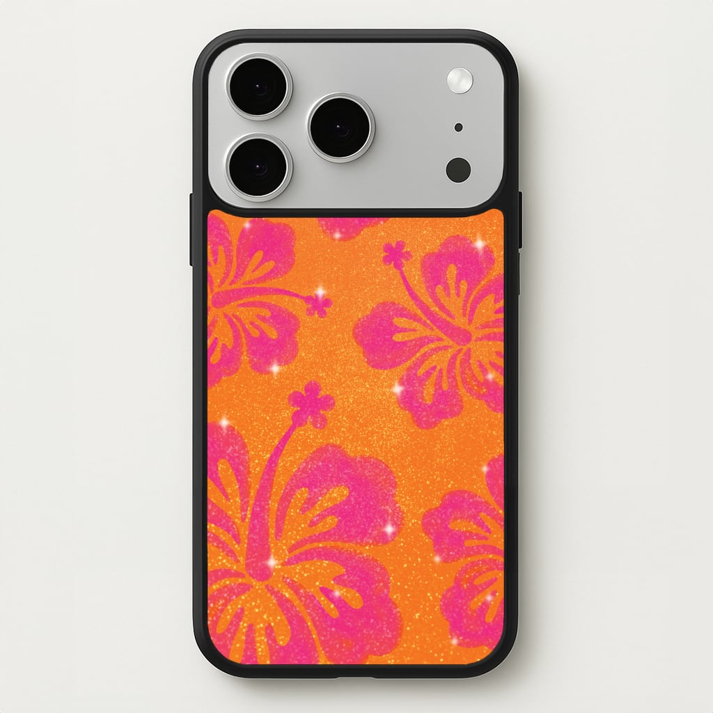 Shimmer Hibiscus Phone Case
