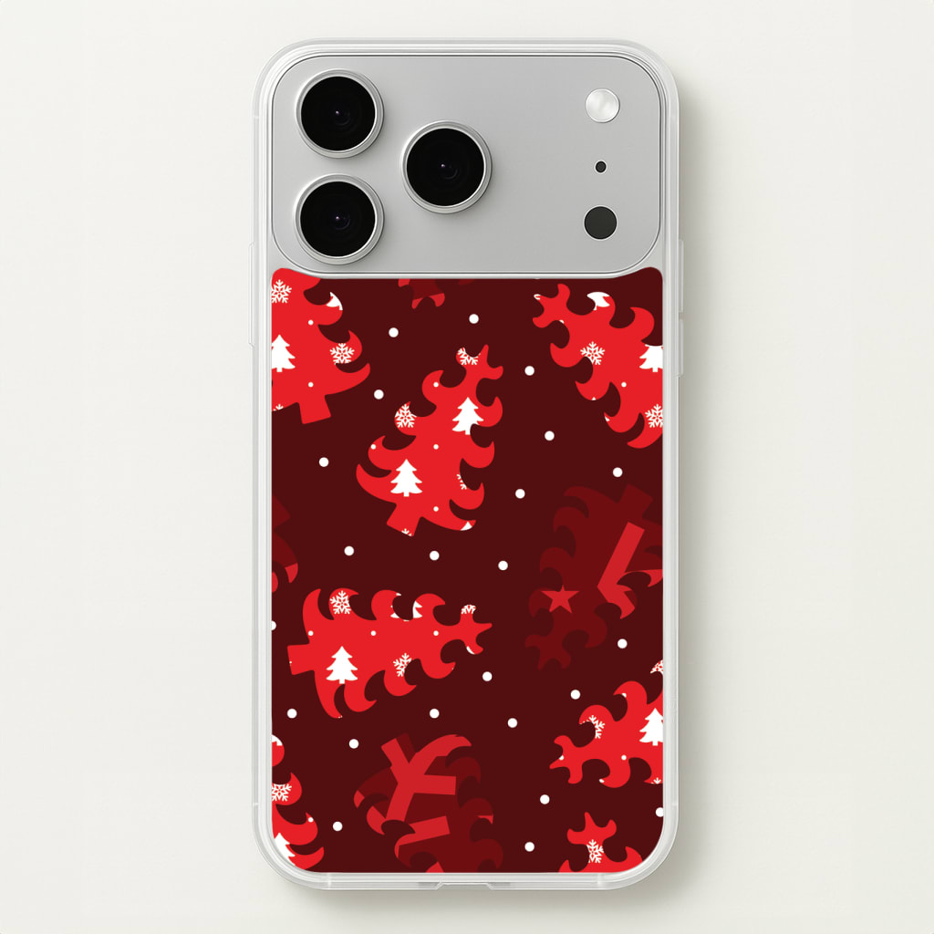 Wrapping Paper Christmas Tree Pattern Phone Case