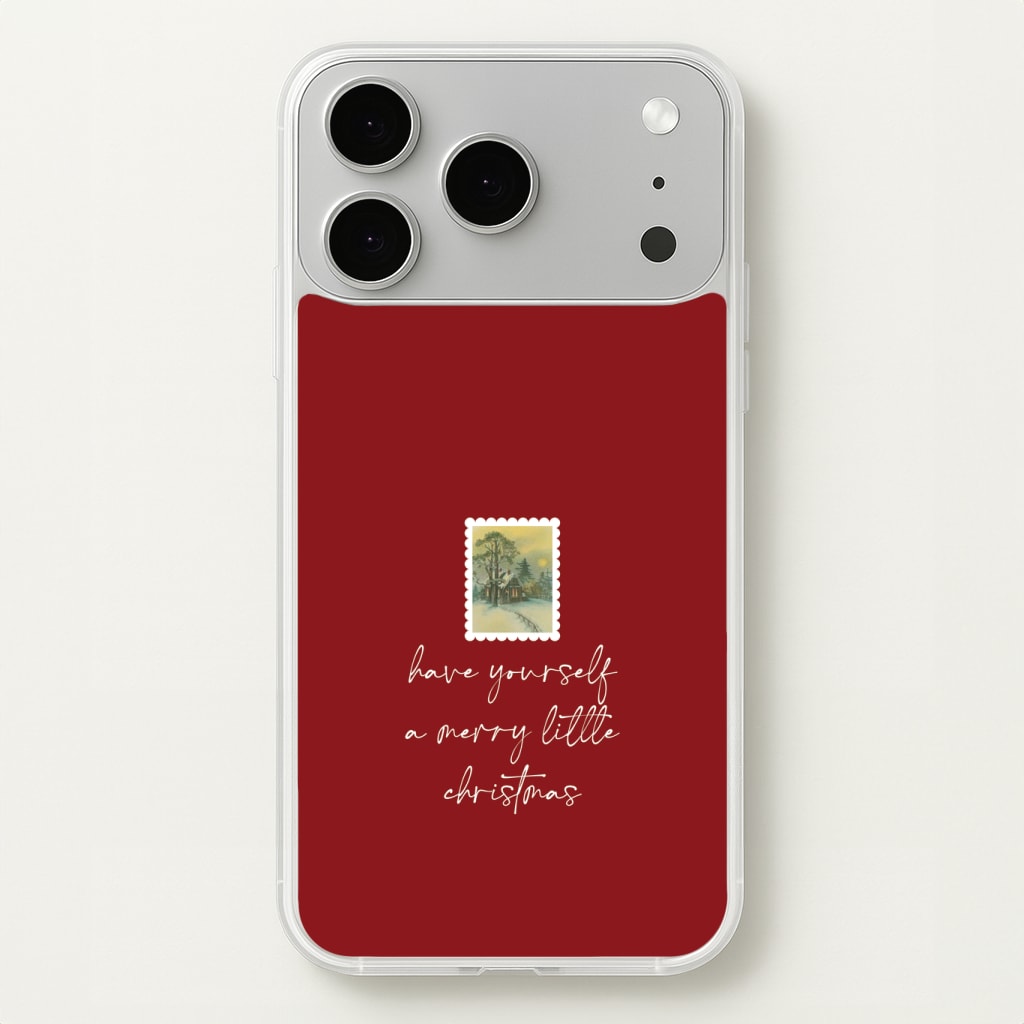 A Merry Little Christmas Stamp Phone Case