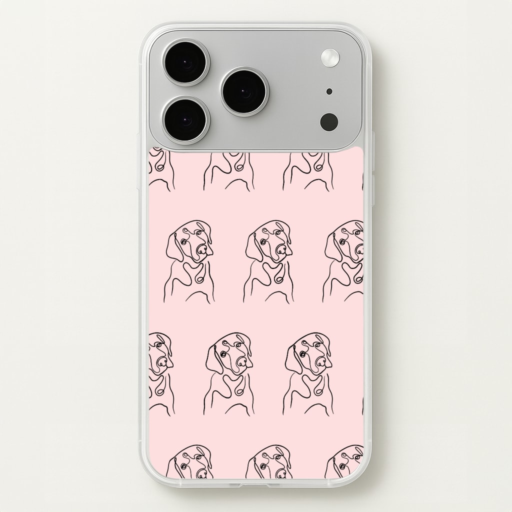 Labrador Outline - Dog Pattern Phone Case
