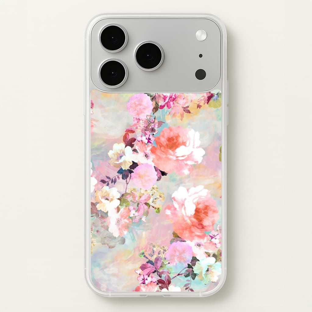 Pastel Pink Floral Pattern Phone Case