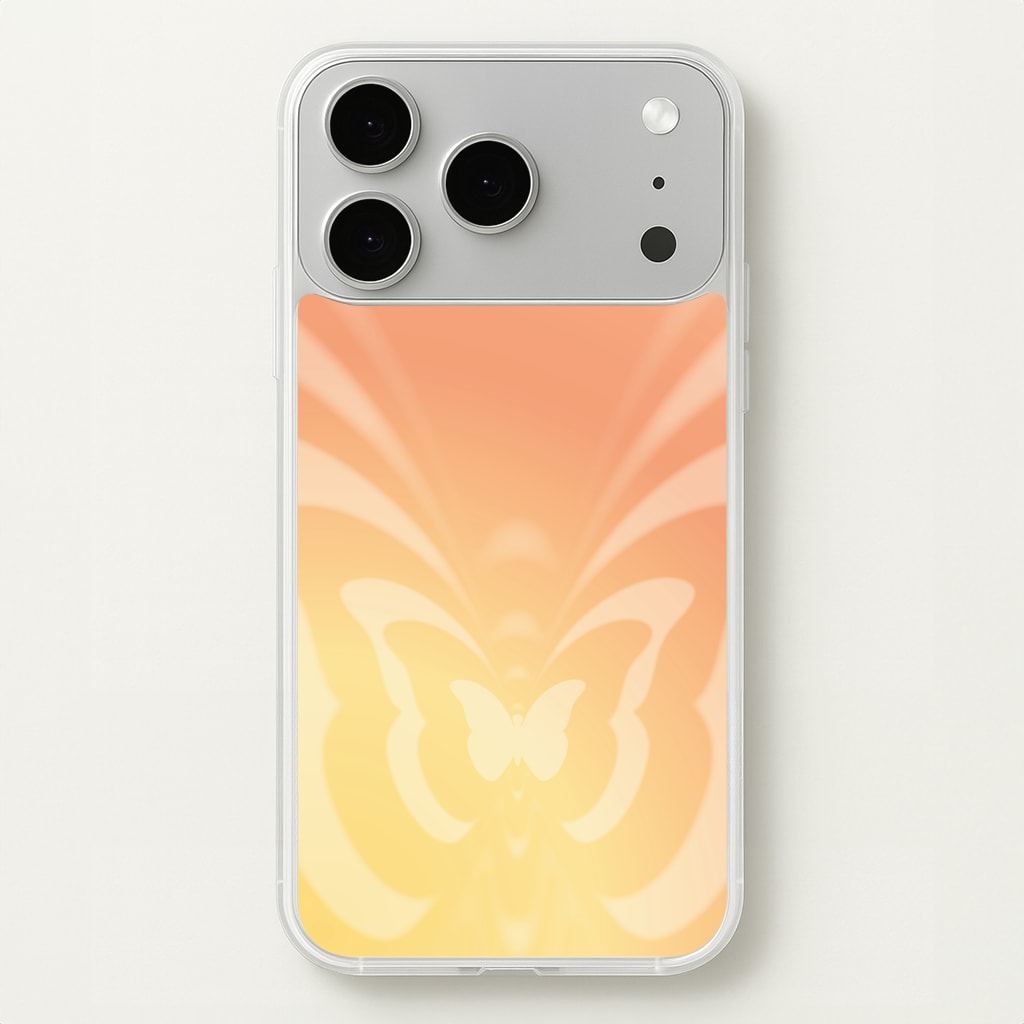 Butterfly Gradient Yellow Phone Case