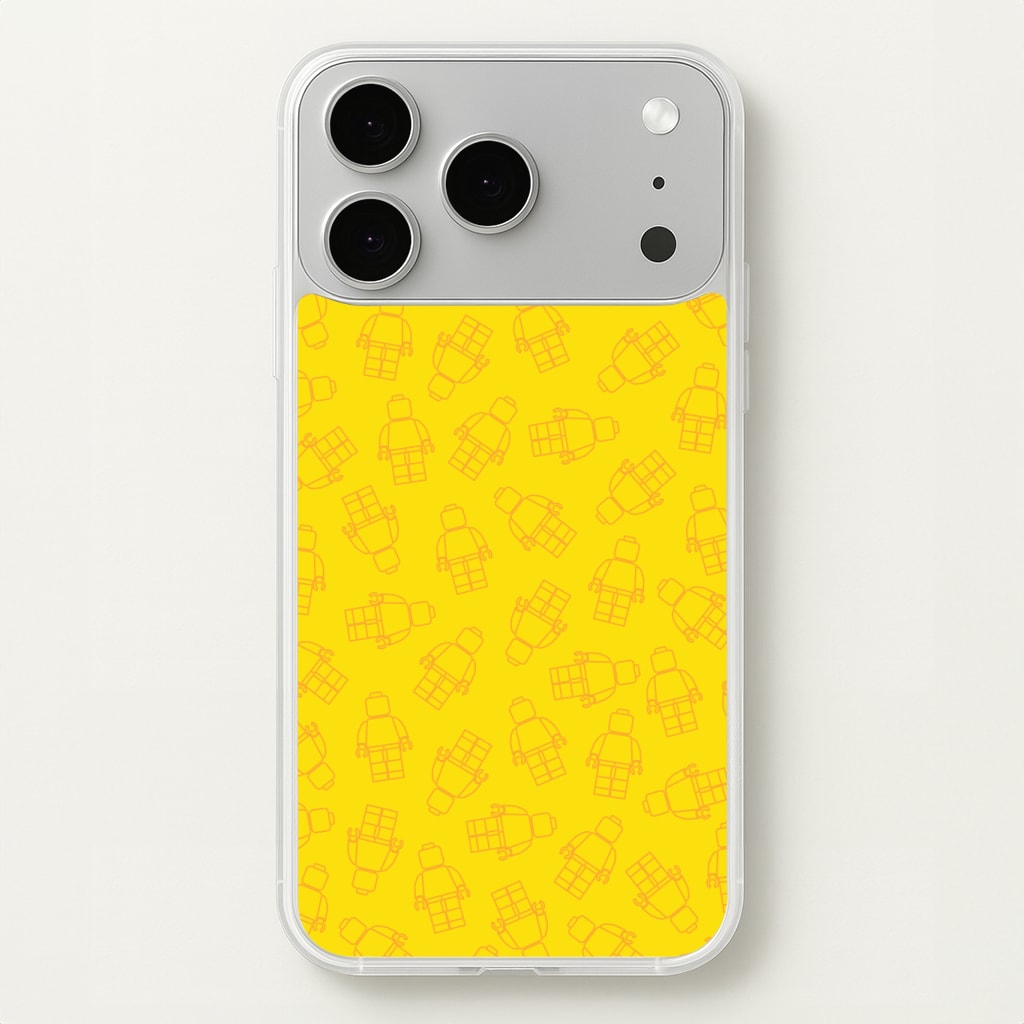 Bricks Figures Pattern Yellow Phone Case