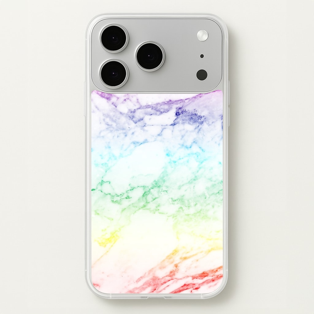 Rainbow Streak Marble Pattern Phone Case