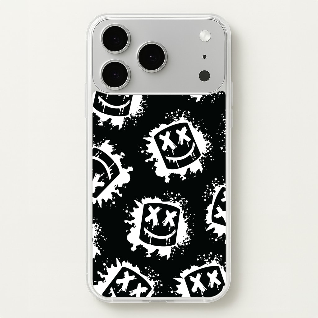 Black And White Helmet DJ Pattern Phone Case