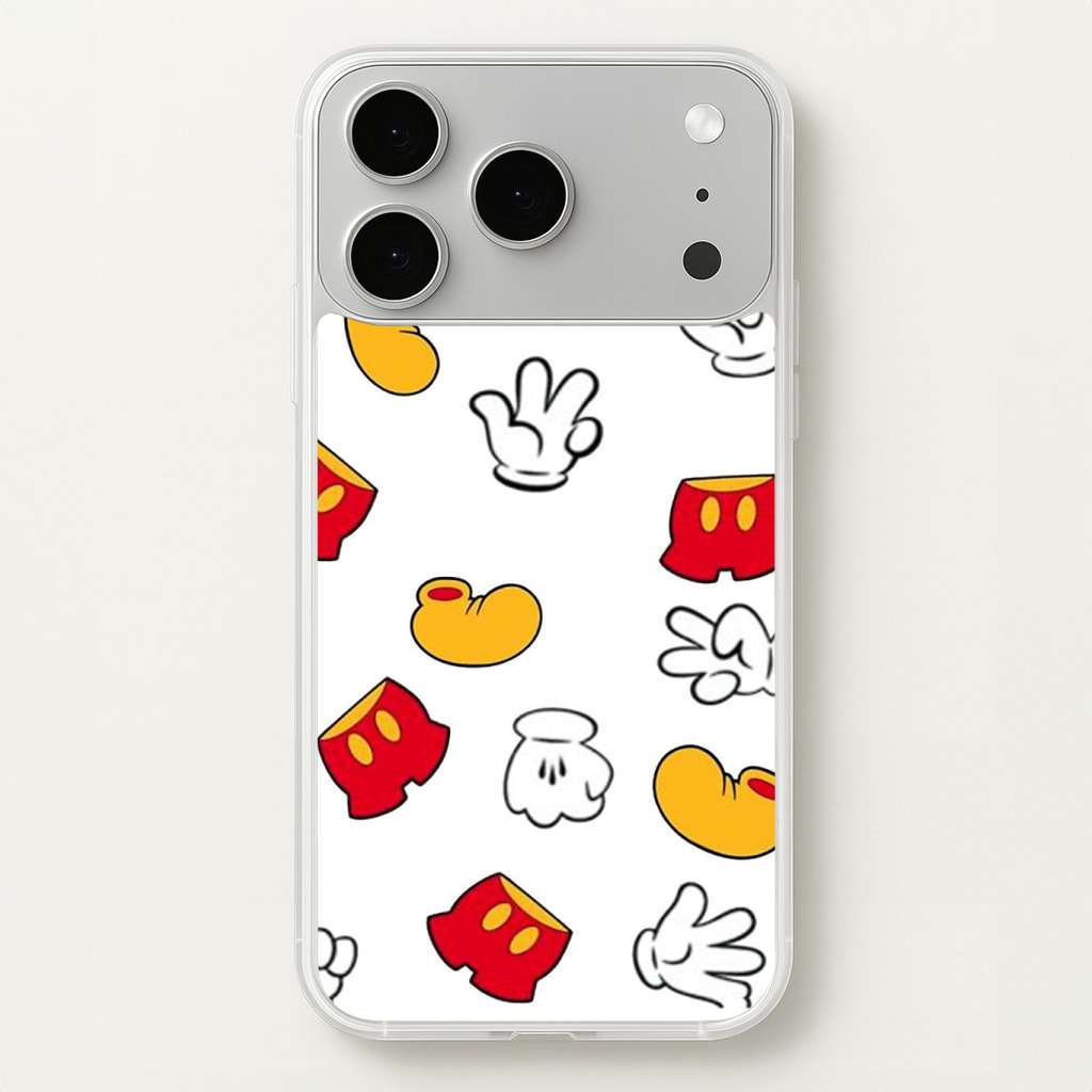 Mouse Gloves, Shorts and Shoes Phone Case