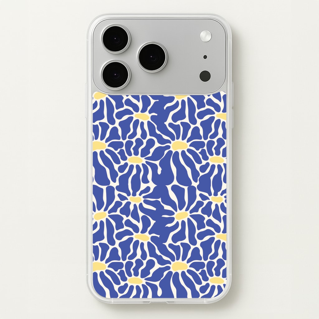 Dark Blue Flowers - Summer Phone Case