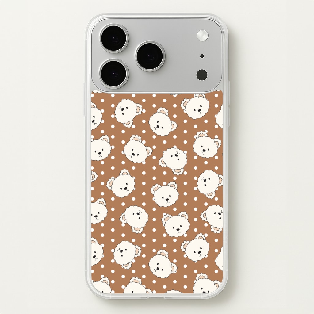 Cream Teddy Bears And Dots Pattern 2 Phone Case