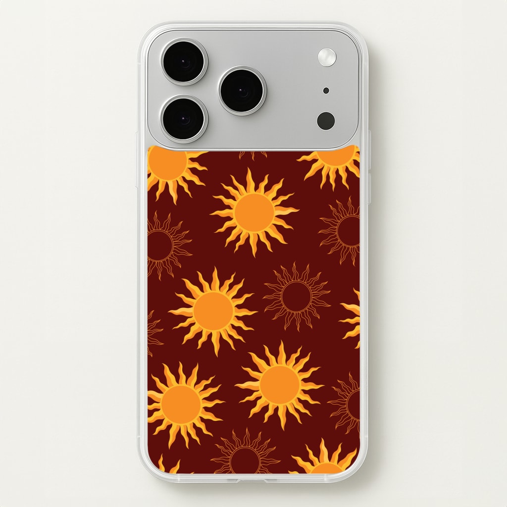 Vintage Sun Pattern Phone Case