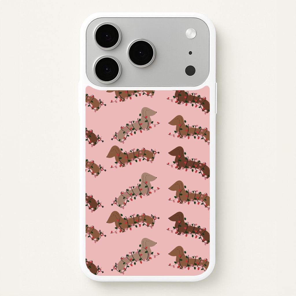 Dachshund Christmas Pattern Phone Case