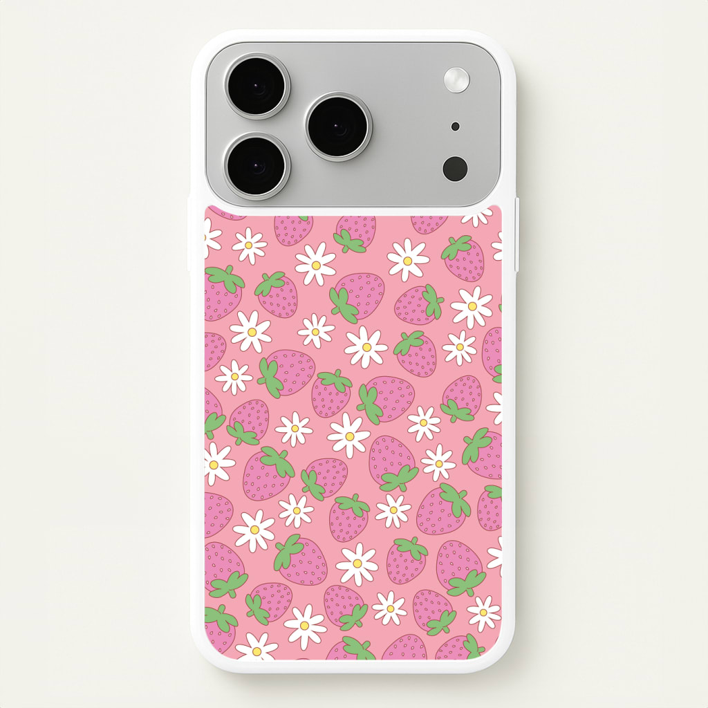 Pink Strawberries - Spring Patterns Phone Case
